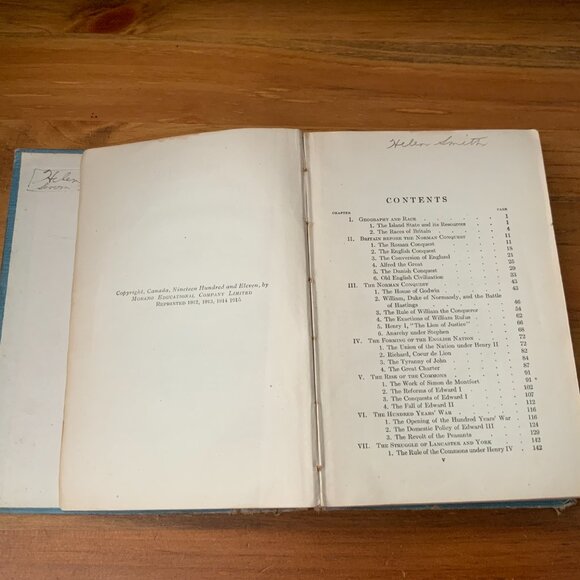 VINTAGE TEXTBOOK 1918-ONTARIO HIGH SCHOOL HISTORY OF ENGLAND by GEORGE M. WRONG - Picture 4 of 10